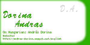 dorina andras business card