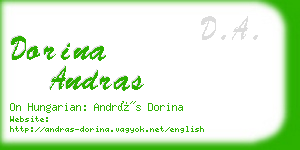 dorina andras business card